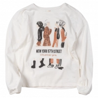 Παιδική μπλούζα Losan για κορίτσια 57th Street κρεμ καθημερινή άνετη εποχιακή κροπ τοπ επώνυμη ετών online (1)