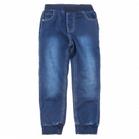 Παιδικό παντελόνι New College για αγόρια Jogger Jean μπλε  καθημερινό άνετο σχολείο βόλτα ετών online (1)