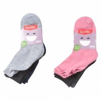 Παιδικές κάλτσες σετ 3 ζευγάρια Γκρι-Μπλε-Ροζ-Μαύρο καθημερινές άνετες τριπλέτα ετών online (3)