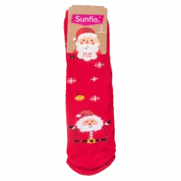 Παιδικές καλτσοπαντόφλες Happy Santa κόκκινο άνετες ζεστές χριστουγεννιάτικες online