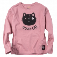 Παιδική μπλούζα Losan για κορίτσια Cat ροζ καθημερινές εποχιακές ετών μακρυμάνικες επώνυμες online