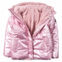 Παιδικό μπουφάν ΕΒΙΤΑ για κορίτσια Pink Glamour ροζ καθημερινό άνετο ζεστό σχολείο βόλτα διπλής όψης ετών online (1)