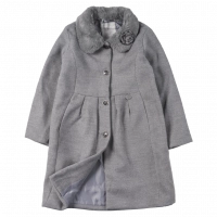 Παιδικό παλτό Εβίτα για κορίτσια Kensington γκρι επίσημο άνετο ζεστό βόλτα εκδηλώσεις ετών online (1)