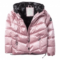 Παιδικό μπουφάν ΕΒΙΤΑ για κορίτσια Pink On Black ροζ καθημερινό άνετο ζεστό μεταλλιζε βόλτα σχολείο ετών online (1)