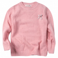 Παιδική μπλούζα ΕΒΙΤΑ για κορίτσια Grey Bow ροζ καθημερινή άνετη  ζεστή πλεκτή ετών online (1)