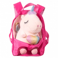 Παιδική τσάντα πλάτης για κορίτσια Unicorn In A Pocket φούξια άνετη καθημερινή κουκλάκι παιχνίδι ετών online (1)