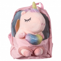 Παιδική τσάντα πλάτης για κορίτσια Unicorn In A Pocket ροζ καθημερινή άνετη κουκλάκι παιχνίδι ετών online (1)