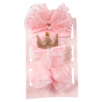 Παιδικό σετ κορδέλες για κορίτσια Princess Crown ροζ δωράκι πριγκίπισσα κορόνα ετών online (1)