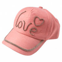 Παιδικό καπέλο για κορίτσια Diamonds & Love σομόν καθημερινό άνετο βόλτα καλοκαίρι ετών online (1)