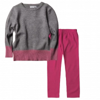 Παιδική μπλούζα Name it για κορίτσια Knitted Γκρι Ροζ κοριτσίστικη πλεχτή δίχρωμη μοντέρνα επώνυμη |  
