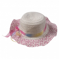 Παιδικό καπέλο για κορίτσια Rainbow stripe άσπρο καθημερινό επίσημο εκδηλώσεις γάμος βάφτιση ετών online (1)