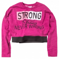 Παιδική μπλούζα Trax για κορίτσια Strong φούξια κροπ τοπ άνετο καθημερινό αθλητικό ετών online (1)