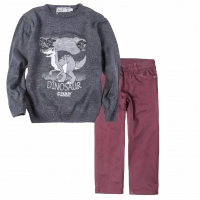 Παιδική μπλούζα New College για αγόρια Funny Dino γκρι καθημερινή άνετη πλεκτή ετών online (1) | Παιδικό παντελόνι για αγόρια Genova2 μπορντό 2-5 αγορίστικα μονόχρωμα καλό ντύσιμο βάφτιση γάμο (1) 