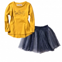 Βρεφική μπλούζα Minoti για κορίτσια Uni Dyno κίτρινο μοντέρνα επώνυμα παιδικά ρούχα online μηνών | Παιδική φούστα Minoti για κορίτσια Tutu Sequin γκρι επώνυμες κοριστίστικο ετών online 