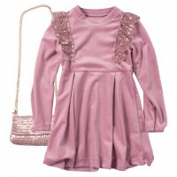 Παιδικό αμπιγιέ φόρεμα για κορίτσια Little Lady ροζ εκδηλώσεις πάρτι χειμερινό ρεβεγιόν βόλτα ετών online (1)