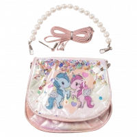 Παιδική τσάντα για κορίτσια Unicorn Inlove ροζ μοντέρνα κοριτσίστικη γκλιτεράκη με μονόκερο ετών online (1)
