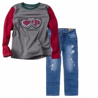  | Παιδικό παντελόνι Online για αγόρια Authentic μπλε καθημερινό άνετο βόλτα  σκισμένο τζιν ετών online (1) 