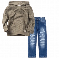 Παιδική μπλούζα AKO για αγόρια Stars χακί μακρυμάνικές χειμωνιάτικές χρονών online οικονομικές φούτερ κουκούλα | Παιδικό παντελόνι Online για αγόρια Vogue μπλε καθημερινό άνετο κάζουαλ σκισμένο βόλτα ετών online (1) 