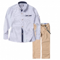 Παιδικό πουκάμισο για αγόρια Dot άσπρο 5-16 αγορίστικα καλά πουκάμισα γάμο βάφτιση εκκλησία ετών online | Παιδικό παντελόνι New College για Sunset Μπεζ αγόρια αγορίστικα καθημερινά για βόλτα επώνυμα ελληνικά οικονομικά 