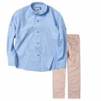 Παιδικό πουκάμισο για αγόρια Burnley γαλάζιο καλό επίσημο εκδηλώσεις onlline | Παιδικό παντελόνι για αγόρια Genova 2 μπέζ καθημερινά αγορίστικα ελαστικά online (1) 