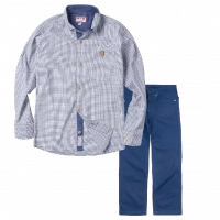 Παιδικό πουκάμισο για αγόρια Barrow άσπρο καλό επίσημο εκδηλώσεις online | Παιδικό παντελόνι για αγόρια Genova 2 μπλε γαλάζιο καθημερινά ελαστικά αγορίστικά online (3) 