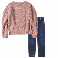 Παιδική μπλούζα Mayoral για κορίτσια zagor ροζ πλεκτή   πουλόβερ ζεστές κοριτσίστικες μακρυμάνικες επώνυμες | Παιδικό κολάν Losan για κορίτσια Leggings μπλε καθημερινό άνετο βόλτα σχολείο τζιν επώνυμο ετών online (1) 