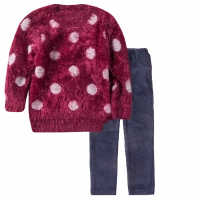 Παιδική μπλούζα για κορίτσια μοχέρ βυσσινί κοριτσίστικες ζεστές χειμερινές πουά online 4 χρονών (1) | Παιδικό κολάν Losan για κορίτσια Days μπλε χειμωνιάτικα κακθημερινά επώνυμα ετών βελουτές ελαατικά online 