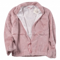Παιδικό μπουφάν New College για κορίτσια Pink Fur ροζ καθημερινό άνετο ζεστό γούνα βόλτα πάρτι ετών online (1)