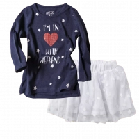 Παιδική μπλούζα Losan για κορίτσια Weekend μπλε επώνυμες οικονομικές κοριτσίστικες μπλούζες online ετών | Παιδική φούστα για κορίτσια Hearts άσπρο τούλινες κοριτσίστικες φούστες online (1) 