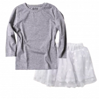Παιδική μπλούζα γκρι μονόχρωμη απλή κορίτσια αγόρια εκδηλώσεις παραστάσεις ετών | Παιδική φούστα για κορίτσια Hearts άσπρο τούλινες κοριτσίστικες φούστες online (1) 