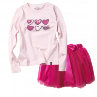 Παιδική μπλούζα AKO για κορίτσια Hearts ροζ μπλε εποχιακές μπλούζες κοριτσίστικες μοντέρνες μακρυμάνικες ετών | Παιδική φούστα tutu για κορίτσια Grecia φούξια φούστες με τούλι μονόχρωμες για εκδηλώσεις παραστάσεις αστεράκια online 