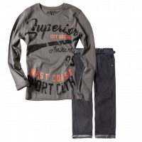 Παιδική μπλούζα Losan για αγόρια Superior ανθρακί επώνυμες οικονομικές μπλούζες αγορίστικες online | Παιδικό παντελόνι New College για αγόρια Rock Μαύρο αγορίστικα καθημερινά για βόλτα επώνυμα ελληνικά οικονομικά 