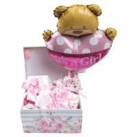Δώρα για νεογέννητα μωροτούρτα για κορίτσια Queen ροζ δώρα μαιευτηρίου βρεφικά οικονομικά online (1)