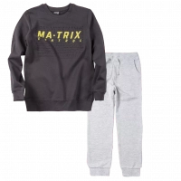 Παιδική μπλούζα Losan για αγόρια Matrix ανθρακί online φούτερ με χνούδι σχολείο επώνυμη ετών καθημερινή άνετη (1) | Παιδικό παντελόνι φόρμας GUESS για αγόρια Free γκρί καθημερινά χειμωνιάτικα αγορίστικα online (1) 