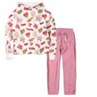 Παιδική μπλούζα Losan για κορίτσια Delicious άσπρο καθημερινές χειμωνιάτικες φούτερ επώνυμες ετών online | Παιδικό παντελόνι φόρμας Losan για κορίτσια Rosa ροζ καθημερινό άνετο βόλτα σχολείο επώνυμο ετών online  (1) 