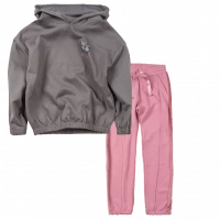 Παιδική μπλούζα Losan για κορίτσια Flutter ανθρακί καθημερινή άνετη κροπ τοπ πάρτι βόλτα επώνυμη ετών online (1) | Παιδικό παντελόνι φόρμας Losan για κορίτσια Rosa ροζ καθημερινό άνετο βόλτα σχολείο επώνυμο ετών online  (1) 