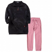 Παιδική μπλούζα Losan για κορίτσια LSN Jump μαύρο καθημερινή άνετη ζεστή επώνυμη αθλητική σχολείο βόλτα ετών online (1) | Παιδικό παντελόνι φόρμας Losan για κορίτσια Rosa ροζ καθημερινό άνετο βόλτα σχολείο επώνυμο ετών online  (1) 