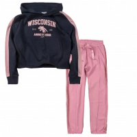 Παιδική μπλούζα Losan για κορίτσια Hello Wisconsin μπλε καθημερινή αθλητική επώνυμη ετών online (1) | Παιδικό παντελόνι φόρμας Losan για κορίτσια Rosa ροζ καθημερινό άνετο βόλτα σχολείο επώνυμο ετών online  (1) 