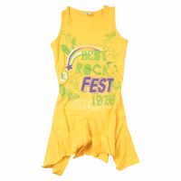 Παιδικό φόρεμα New Cotton Planet για κορίτσια Best Rock κίτρινο καθημερινά οικονομικά καλοκαιρινά ετών online (1)
