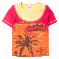 Παιδική μπλούζα Trax για κορίτσια Paradise πορτοκαλί καθημερινές καλοκαιρινές ετών οικονομικές κοντομάνικες online (1)