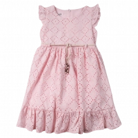 Παιδικό φόρεμα Εβίτα για κορίτσια over the sky ροζ αμπιγέ απλά φορέματα καλοκαιρινά ρομαντικά ετών online