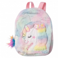 Παιδική τσάντα πλάτης για κορίτσια unicornsmile ροζ για κοριτσάκια τσαντούλες χνουδωτές  μικρές online