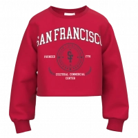 Παιδική μπλούζα name it για κορίτσια San Fransisco κόκκινο φούτερ μπλούζες ζεστές  μοντέρνες φαρδυές crop κουκούλα ετών buggy fit (4)