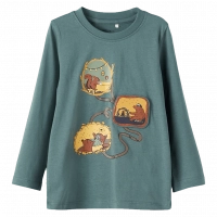 Παιδική μπλούζα name it για αγόρια lets dream λαδί εποχιακές μπλούζες λεπτές με σχέδιο ετώνμοντέρνες βαμβακερές online