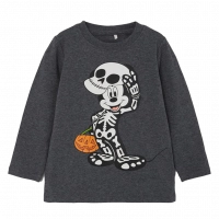Παιδική μπλούζα name it για αγόρια Halloween Mickey γκρι