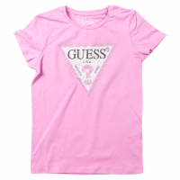 Παιδική μπλούζα Guess για κορίτσια Strassy Fancy ροζ καθημερινά μονόχρωμα κοριτσίστικα online (9)
