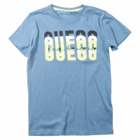 Παιδική μπλούζα Guess για αγόρια Mails γαλαζιο