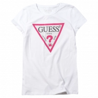 Παιδική μπλούζα Guess για κορίτσια Strass άσπρο