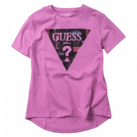 Παιδική μπλούζα Guess για κορίτσια Saimon ροζ καλοκαιρινές επώνυμες ετών καθημερινές online (1)