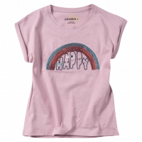 Παιδική μπλούζα losan για  κορίτσια happy rainbow ροζ μακο καλοκαιρινη κοριτσι ουρανιο τοξο (1)